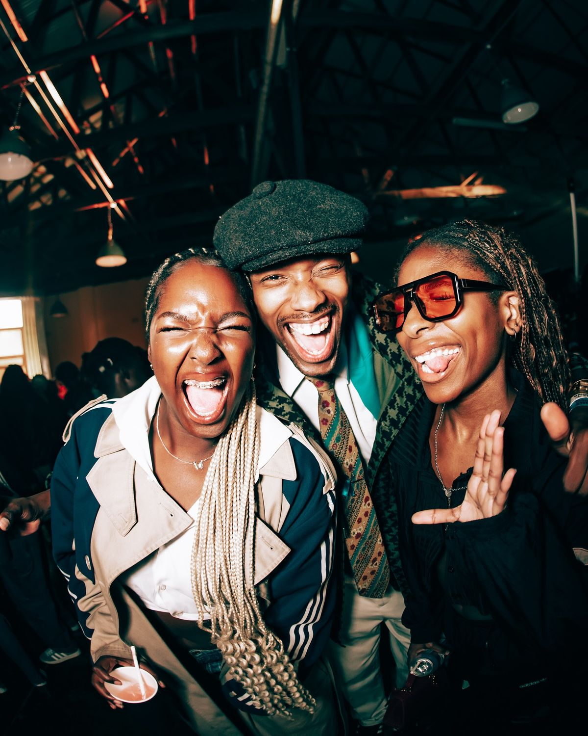 Friends celebrating together at an event