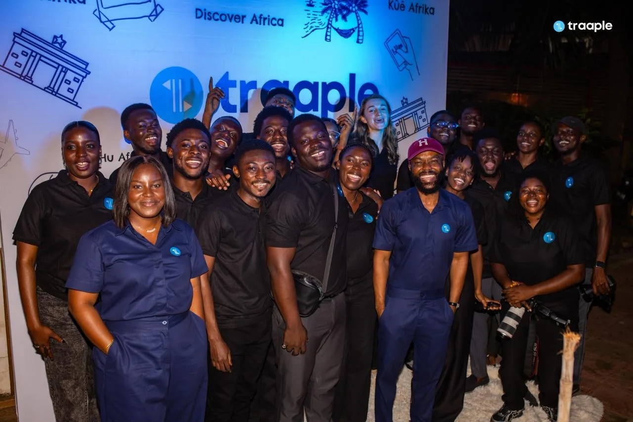 The Traaple team together at a company gathering